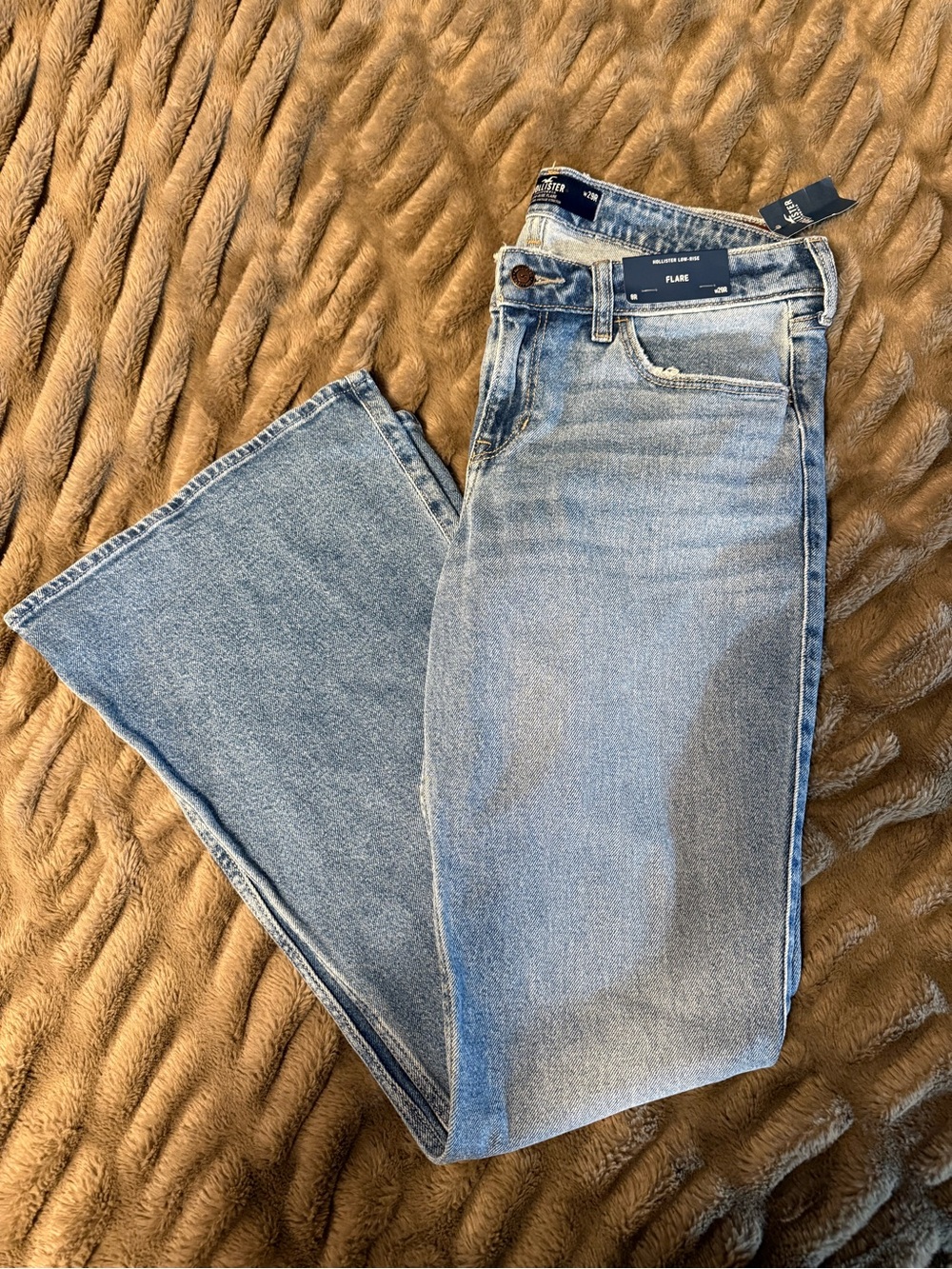 Hollister Light Wash Wide-Leg Flare Jeans